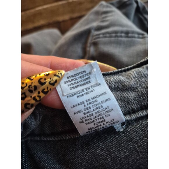 Daily Thread Gray High-Rise Wide-Leg Jeans Size 10 - Picture 5 of 6